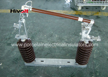 46KV พอร์ซเลน Dropout Fuse Cutout สีน้ำตาลชนิดธรรมดา