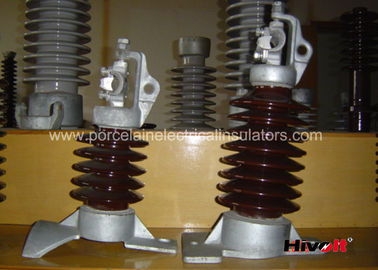 15kV - 25KV สีน้ำตาลสายโพสต์ฉนวนด้วย Clamp Top และ Long Bolt