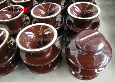 ฉนวนเซรามิคแรงดันสูงแบบมืออาชีพสีน้ำตาล / เทาสี Porcelain C-120